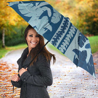 Hawaii Pua Kenikeni Lei Umbrella With Lau Maia Royal Blue LT05 - Polynesian Pride