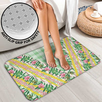 Hawaii Pikake Lokelani Plumeria Lei Bathroom Set Green Palaka Motifs LT05 - Polynesian Pride