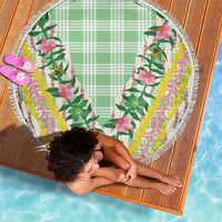 Hawaii Pikake Lokelani Plumeria Lei Beach Blanket Green Palaka Motifs LT05 - Polynesian Pride