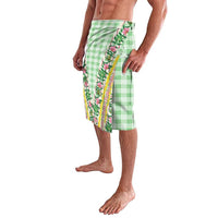 Hawaii Pikake Lokelani Plumeria Lei Lavalava Green Palaka Motifs LT05 - Polynesian Pride