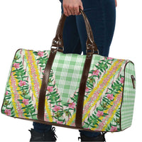 Hawaii Pikake Lokelani Plumeria Lei Travel Bag Green Palaka Motifs LT05 - Polynesian Pride