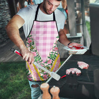 Hawaii Pikake Lokelani Plumeria Lei Apron Pink Palaka Motifs LT05 - Polynesian Pride