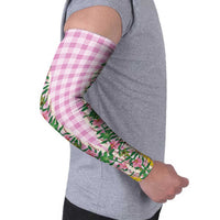 Hawaii Pikake Lokelani Plumeria Lei Arm Sleeves Pink Palaka Motifs LT05 - Polynesian Pride