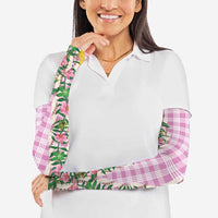 Hawaii Pikake Lokelani Plumeria Lei Arm Sleeves Pink Palaka Motifs LT05 - Polynesian Pride
