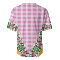 Hawaii Pikake Lokelani Plumeria Lei Baseball Jersey Pink Palaka Motifs LT05 - Polynesian Pride