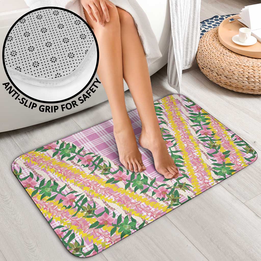 Hawaii Pikake Lokelani Plumeria Lei Bathroom Set Pink Palaka Motifs LT05 - Polynesian Pride