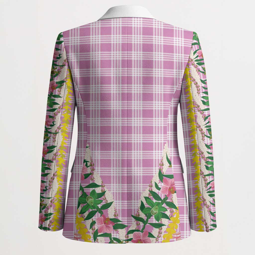 Hawaii Pikake Lokelani Plumeria Lei Blazer Pink Palaka Motifs LT05 - Polynesian Pride