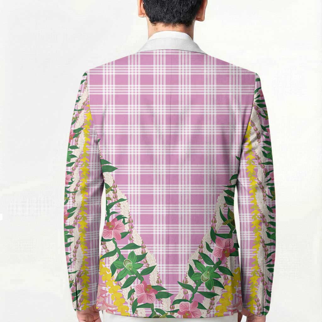 Hawaii Pikake Lokelani Plumeria Lei Blazer Pink Palaka Motifs LT05 - Polynesian Pride