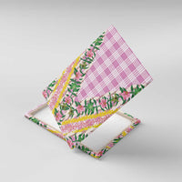 Hawaii Pikake Lokelani Plumeria Lei Canvas Wall Art Pink Palaka Motifs