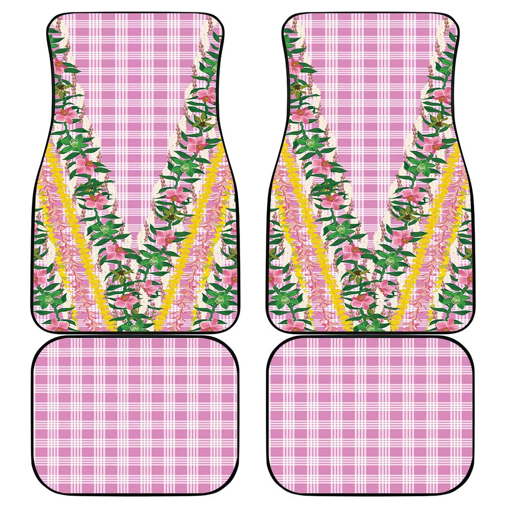 Hawaii Pikake Lokelani Plumeria Lei Car Mats Pink Palaka Motifs LT05 - Polynesian Pride