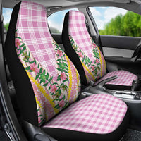 Hawaii Pikake Lokelani Plumeria Lei Car Seat Cover Pink Palaka Motifs LT05 - Polynesian Pride