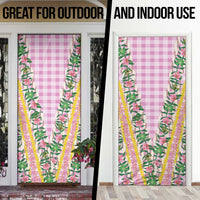 Hawaii Pikake Lokelani Plumeria Lei Door Cover Pink Palaka Motifs LT05 - Polynesian Pride