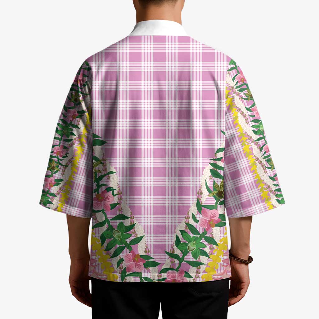 Hawaii Pikake Lokelani Plumeria Lei Kimono Pink Palaka Motifs LT05 - Polynesian Pride