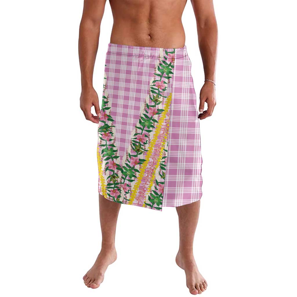 Hawaii Pikake Lokelani Plumeria Lei Lavalava Pink Palaka Motifs LT05 Pink - Polynesian Pride