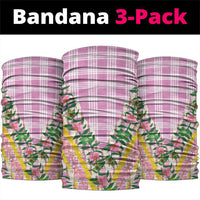 Hawaii Pikake Lokelani Plumeria Lei Neck Gaiter Pink Palaka Motifs LT05 package One Size: 25*50cm Pink - Polynesian Pride