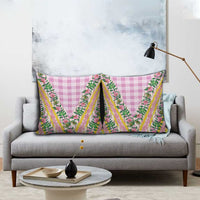 Hawaii Pikake Lokelani Plumeria Lei Pillow Cover Pink Palaka Motifs LT05 - Polynesian Pride