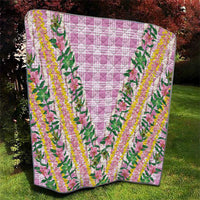Hawaii Pikake Lokelani Plumeria Lei Quilt Pink Palaka Motifs LT05 - Polynesian Pride