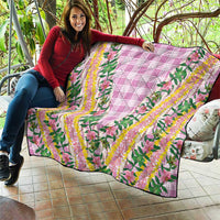 Hawaii Pikake Lokelani Plumeria Lei Quilt Pink Palaka Motifs LT05 - Polynesian Pride