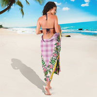 Hawaii Pikake Lokelani Plumeria Lei Sarong Pink Palaka Motifs