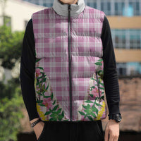 Hawaii Pikake Lokelani Plumeria Lei Sleeveless Puffer Jacket Pink Palaka Motifs LT05 - Polynesian Pride