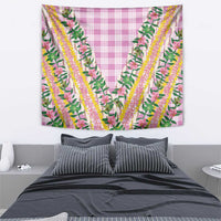Hawaii Pikake Lokelani Plumeria Lei Tapestry Pink Palaka Motifs LT05 - Polynesian Pride