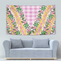 Hawaii Pikake Lokelani Plumeria Lei Tapestry Pink Palaka Motifs LT05 - Polynesian Pride