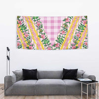 Hawaii Pikake Lokelani Plumeria Lei Tapestry Pink Palaka Motifs LT05 - Polynesian Pride