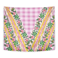Hawaii Pikake Lokelani Plumeria Lei Tapestry Pink Palaka Motifs LT05 - Polynesian Pride