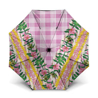 Hawaii Pikake Lokelani Plumeria Lei Umbrella Pink Palaka Motifs
