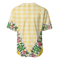 Hawaii Pikake Lokelani Plumeria Lei Baseball Jersey Yellow Palaka Motifs LT05 - Polynesian Pride