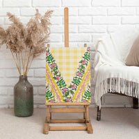 Hawaii Pikake Lokelani Plumeria Lei Canvas Wall Art Yellow Palaka Motifs LT05 - Polynesian Pride