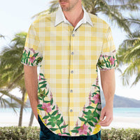 Hawaii Pikake Lokelani Plumeria Lei Hawaiian Shirt Yellow Palaka Motifs LT05 - Polynesian Pride