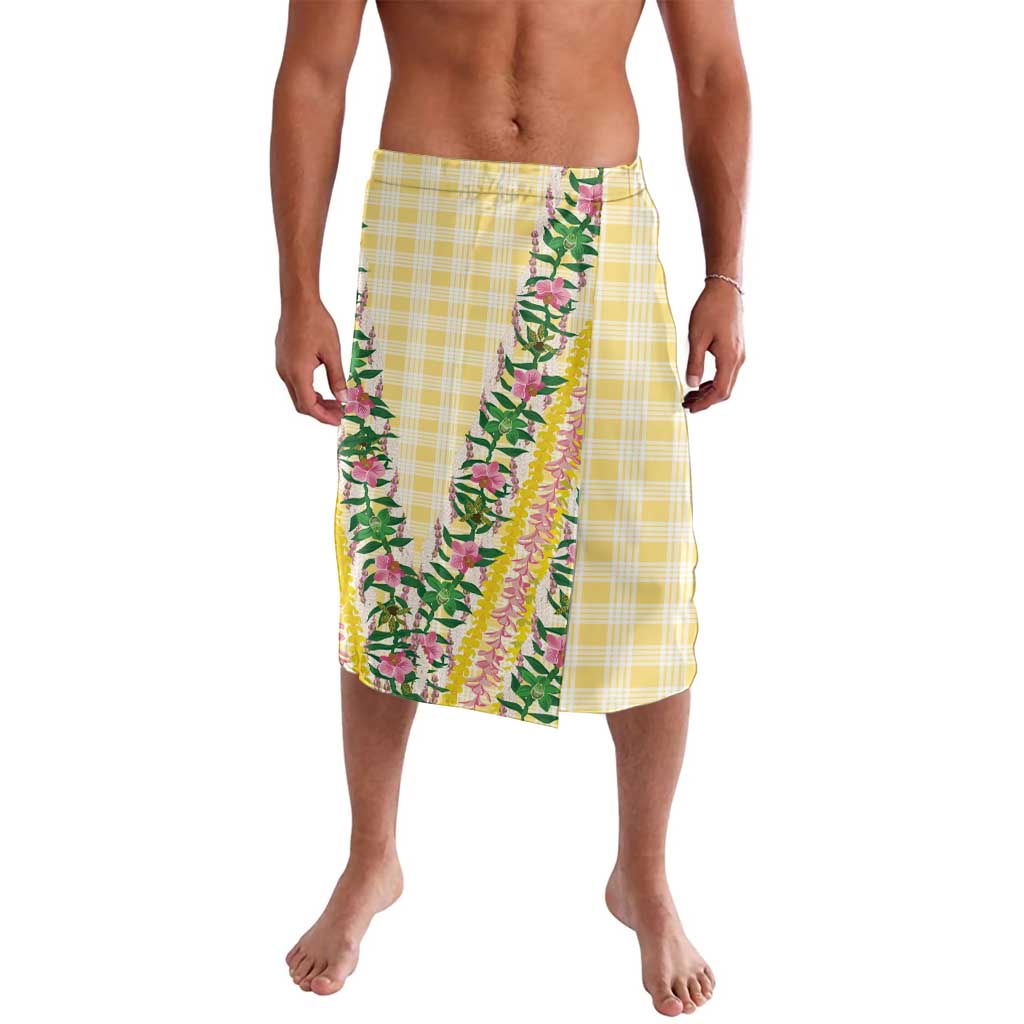 Hawaii Pikake Lokelani Plumeria Lei Lavalava Yellow Palaka Motifs LT05 Yellow - Polynesian Pride