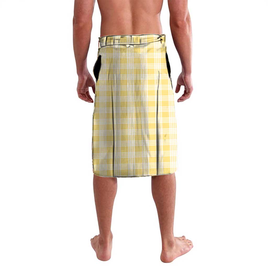 Hawaii Pikake Lokelani Plumeria Lei Lavalava Yellow Palaka Motifs LT05 - Polynesian Pride
