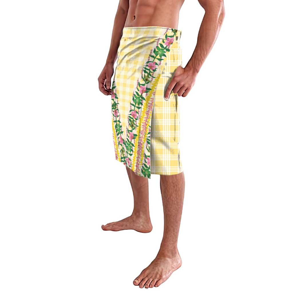 Hawaii Pikake Lokelani Plumeria Lei Lavalava Yellow Palaka Motifs LT05 - Polynesian Pride