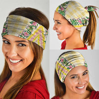 Hawaii Pikake Lokelani Plumeria Lei Neck Gaiter Yellow Palaka Motifs LT05 - Polynesian Pride