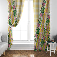 Hawaii Pikake Lokelani Plumeria Lei Window Curtain Yellow Palaka Motifs LT05 - Polynesian Pride