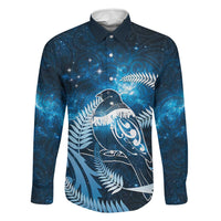 New Zealand Matariki Family Matching Long Sleeve Bodycon Dress and Hawaiian Shirt Pigeon Kereru Maori Fern Art