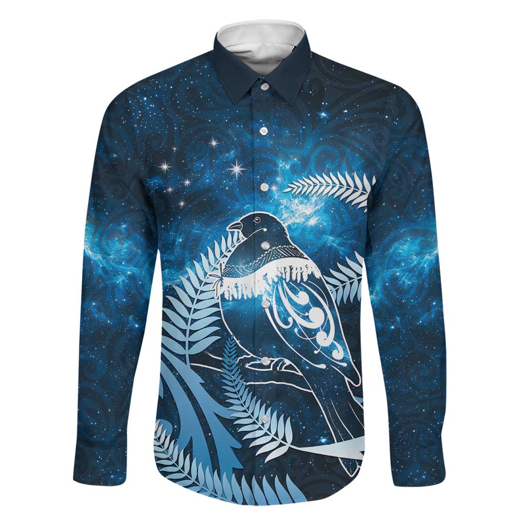New Zealand Matariki Family Matching Off Shoulder Maxi Dress and Hawaiian Shirt Pigeon Kereru Maori Fern Art