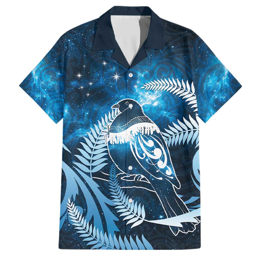New Zealand Matariki Family Matching Puletasi and Hawaiian Shirt Pigeon Kereru Maori Fern Art