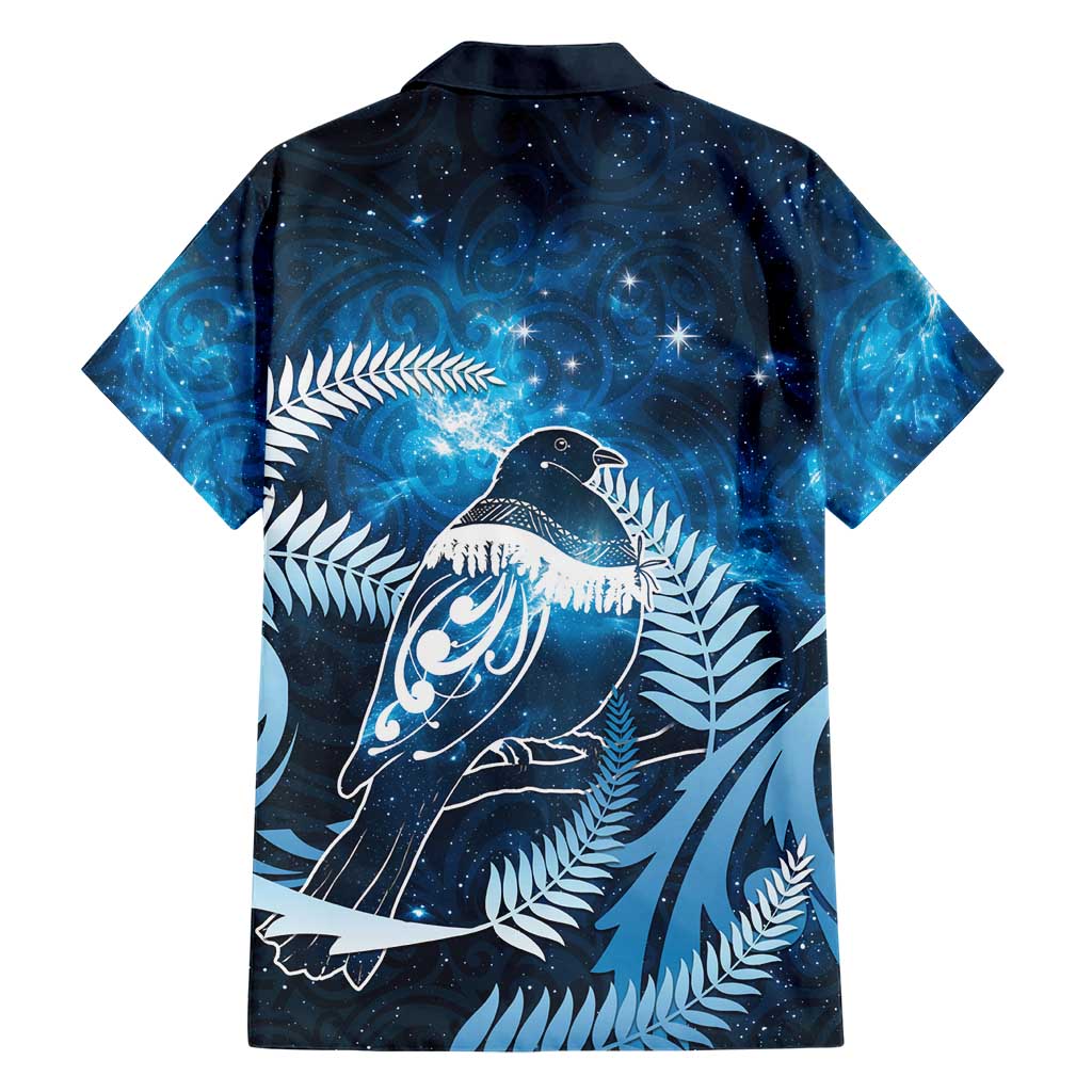 New Zealand Matariki Family Matching Puletasi and Hawaiian Shirt Pigeon Kereru Maori Fern Art