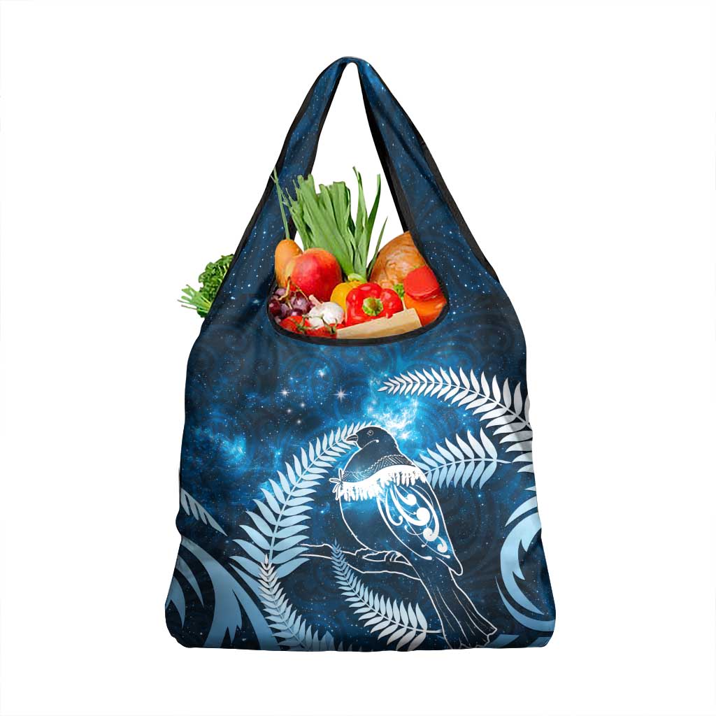 New Zealand Matariki Grocery Bag Pigeon Kereru Maori Fern Art