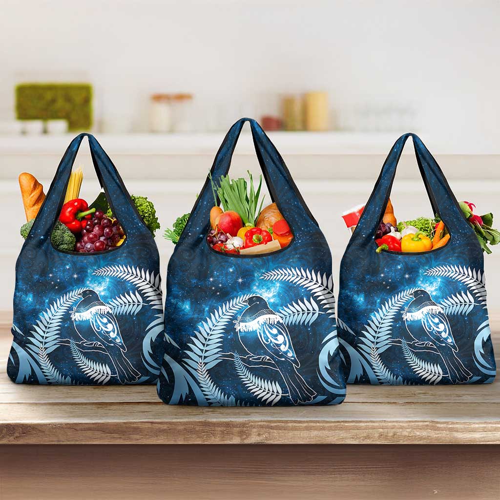 New Zealand Matariki Grocery Bag Pigeon Kereru Maori Fern Art