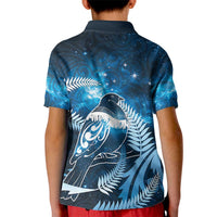New Zealand Matariki Kid Polo Shirt Pigeon Kereru Maori Fern Art