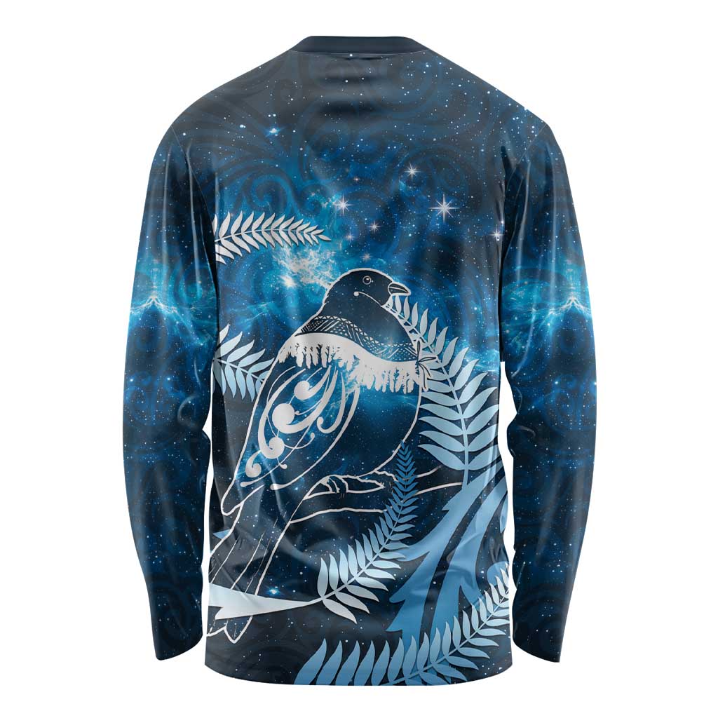 New Zealand Matariki Long Sleeve Shirt Pigeon Kereru Maori Fern Art