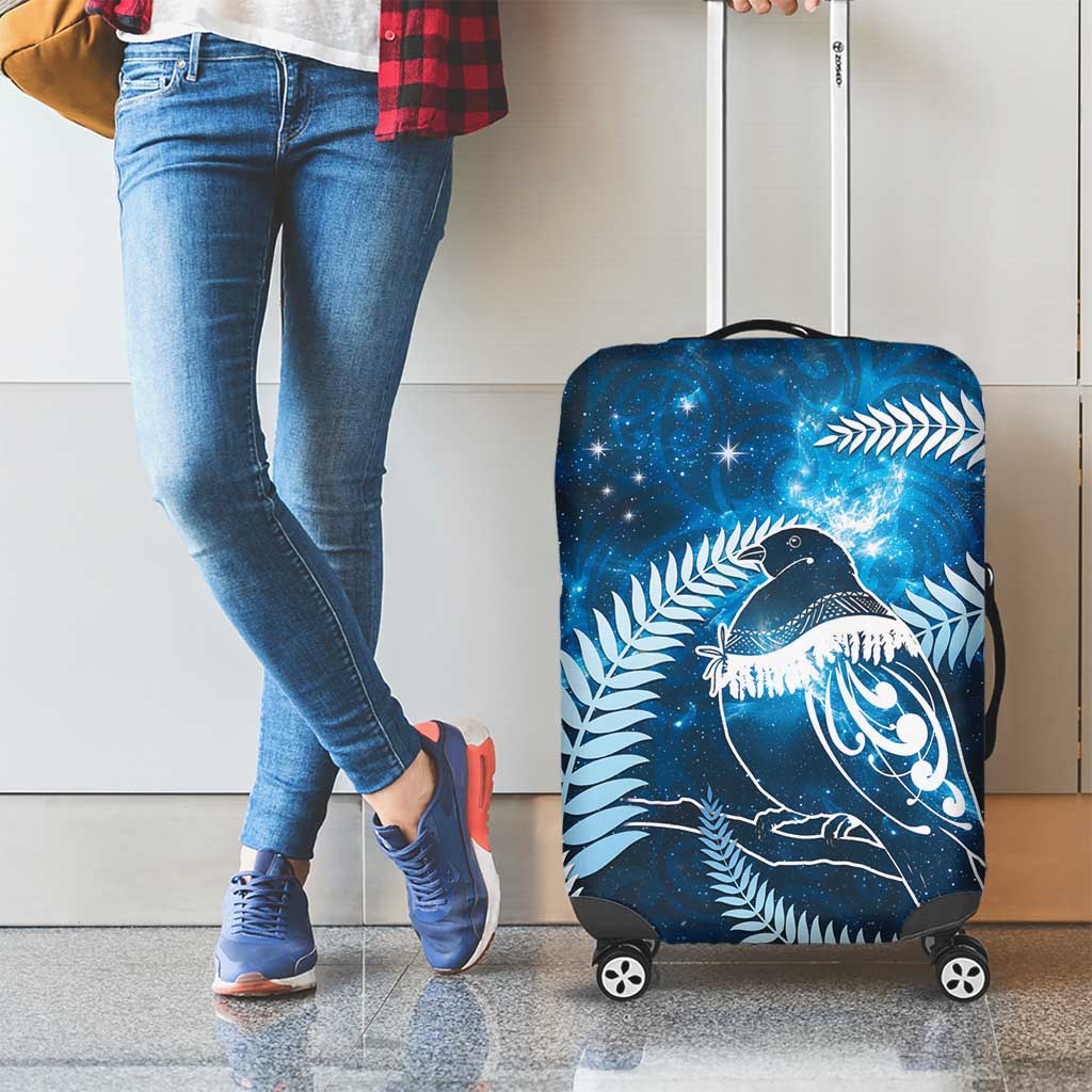 New Zealand Matariki Luggage Cover Pigeon Kereru Maori Fern Art
