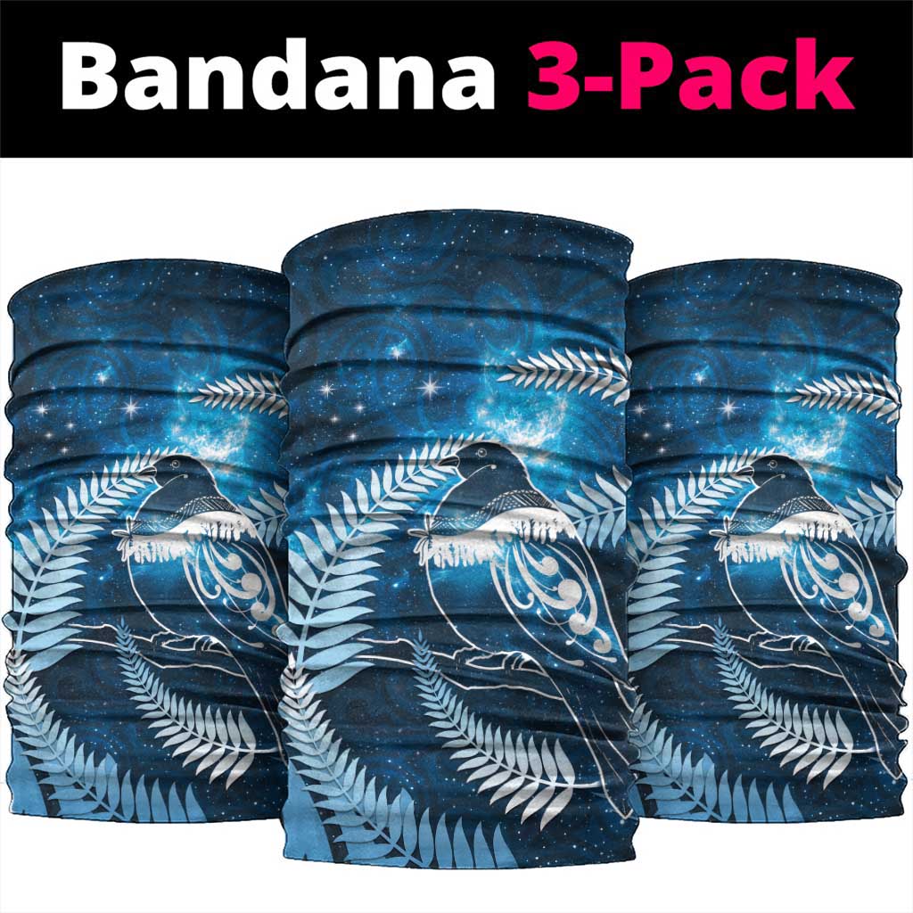 New Zealand Matariki Neck Gaiter Pigeon Kereru Maori Fern Art LT05 package One Size: 25*50cm Blue - Polynesian Pride