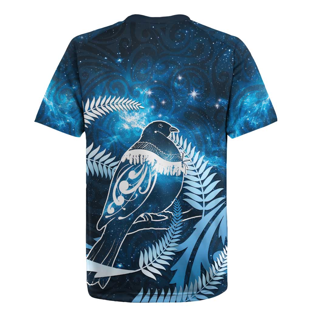 New Zealand Matariki Rugby Jersey Pigeon Kereru Maori Fern Art