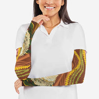 Hawaii King Kamehameha Arm Sleeves Hawaiian Kakau Pattern With Leis LT05 - Polynesian Pride