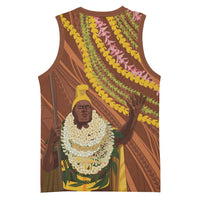 Hawaii King Kamehameha Basketball Jersey Hawaiian Kakau Pattern With Leis LT05 - Polynesian Pride